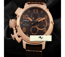 HK1376 U-BOAT İTALO FONTANA KAHVE KORDON ROSE CASE